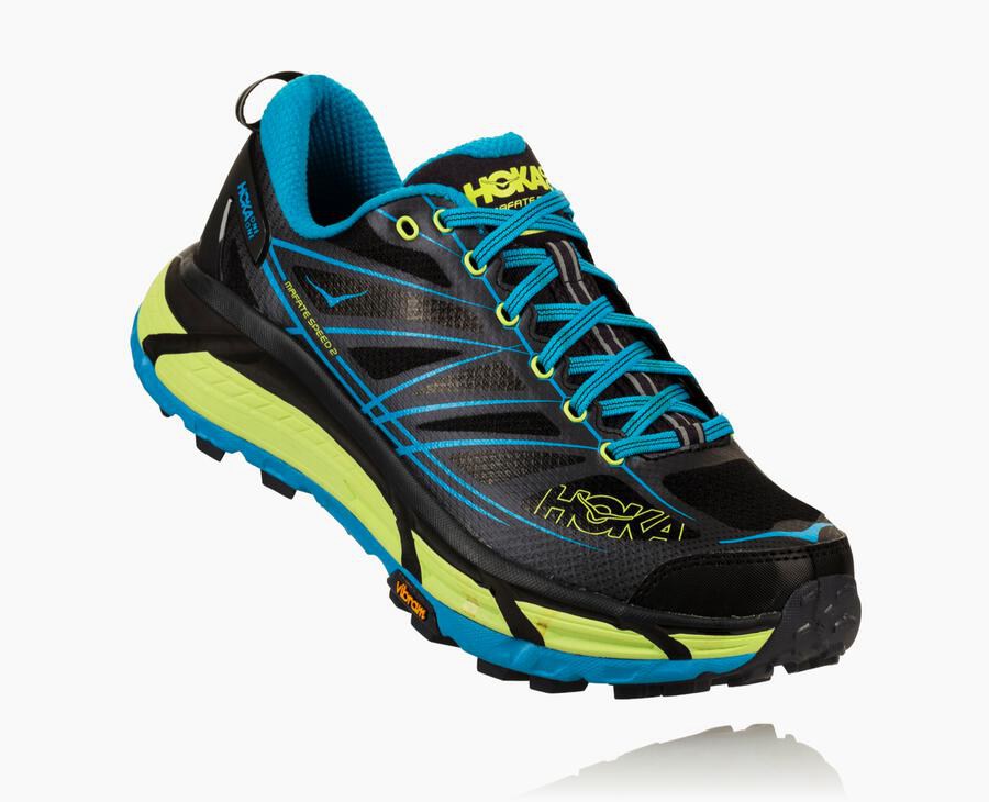 Hoka Australia One One Mafate Speed 2 - Mens Trail Shoes Black/Blue - SMNCP-0912